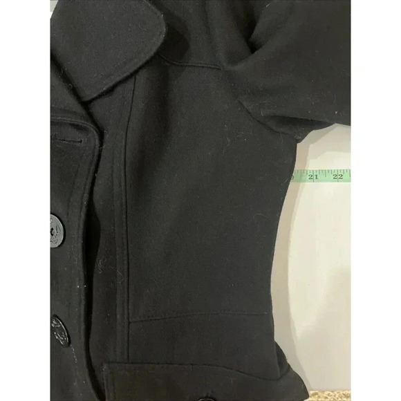 Nautica Double Breasted Peacoat Size 6 Mid Length Wool Blend Winter Notch Lapel - Picture 4 of 7